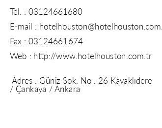 Hotel Houston iletiim bilgileri